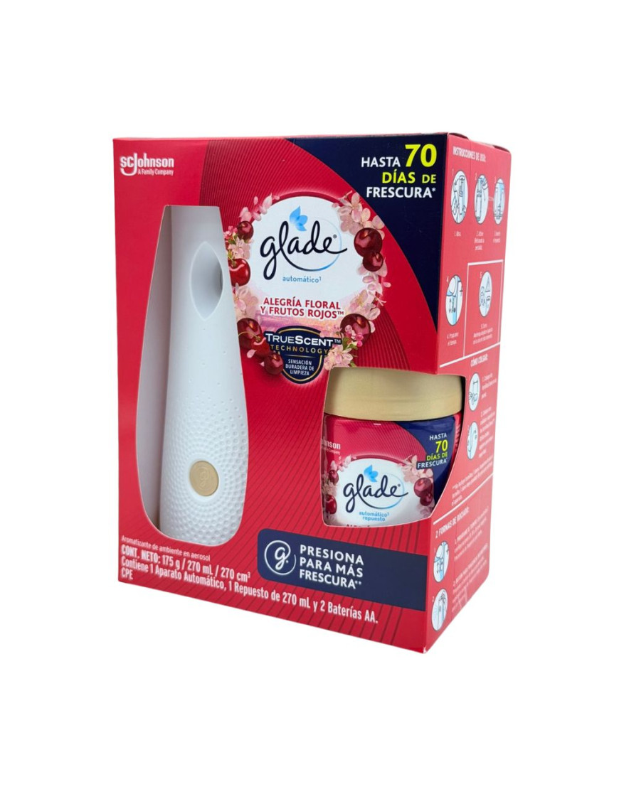 GLADE AUTOMATICO COMPLETO EQUIPO + REPUESTO FRUTOS ROJOS