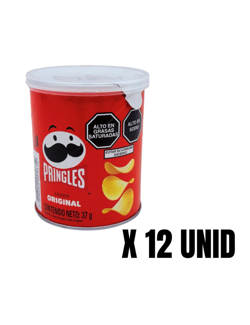 PRINGLES PAPITAS LATA  X  37 GR ORIGINAL X 12 UN