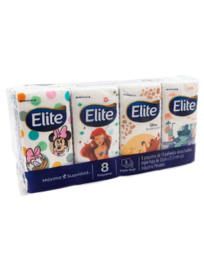 ELITE PAÑUELOS TISS. TRIPLE HOJA PACK X 8 UN (DISNEY)