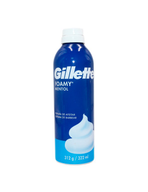 GILLETTE FOAMY ESPUMA DE AFEITAR X 312 GR MENTOL