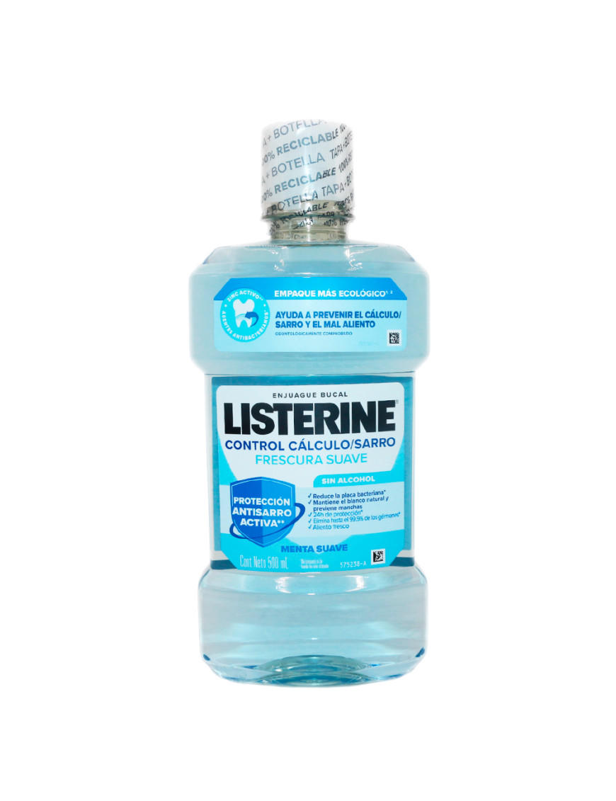 LISTERINE X 500 ML. CONTROL CALCULO/SARRO SIN ALCOHOL