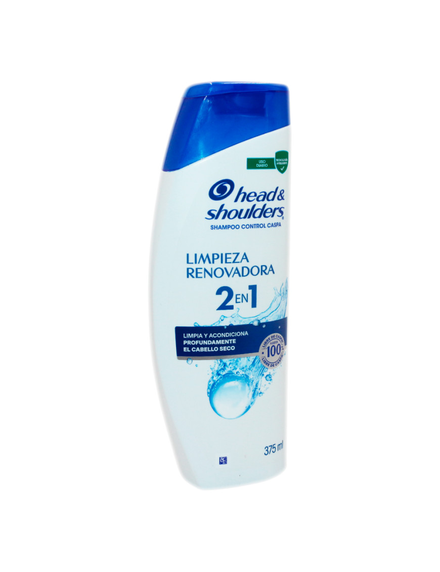 HEAD & SHOULDERS SHAMPOO X 375 ML. LIMPIEZA RENOVADORA 2 EN 1