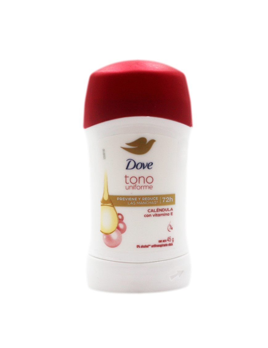 DOVE DESODORANTE BARRA TONO UNIFORME X 45 GR. ACEITE CALENDULA VITAMINA E