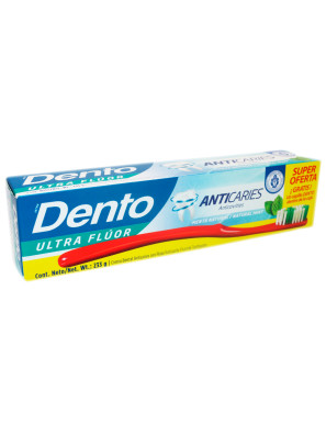 DENTO CREMA DENTAL X 233 G. MENTA NATURAL + CEPILLO