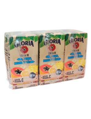 GLORIA BEBIDA SIX PACK X 500 ML. PIÑA,PAPAYA,NARANJA Y PLATANO