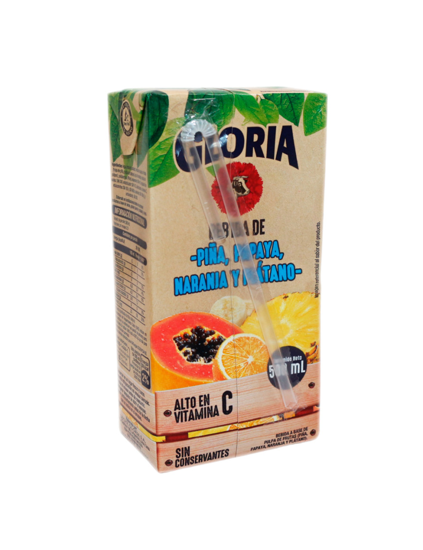 GLORIA BEBIDA X 500 ML. PIÑA,PAPAYA,NARANJA Y PLATANO