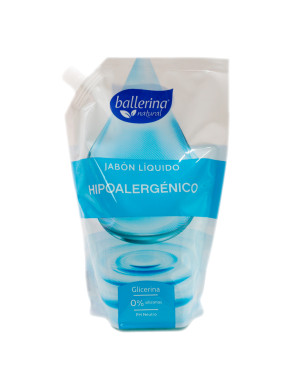 BALLERINA JABON LIQUIDO DOY PACK X 750 ML. HIPOALERGENICO