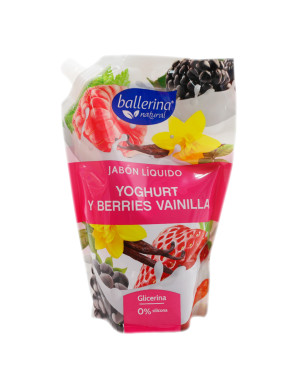 BALLERINA JABON LIQUIDO DOY PACK X 750 ML.YOGHURT/BERRIES VAINILLA
