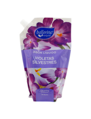 BALLERINA JABON LIQUIDO DOY PACK X 750 ML. VIOLETAS SILVESTRES