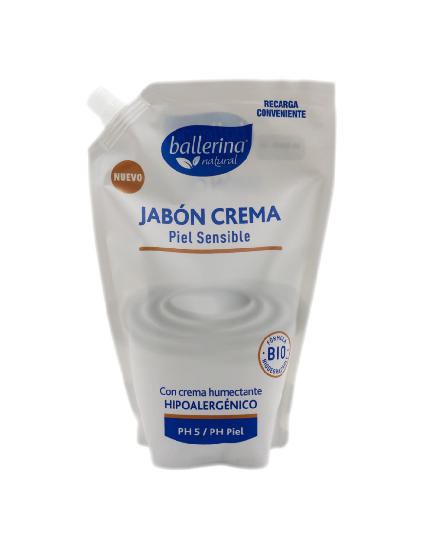 BALLERINA JABON LIQUIDO DOY PACK X 750 ML. PIEL SENSIBLE (MANOS Y CUERPO)