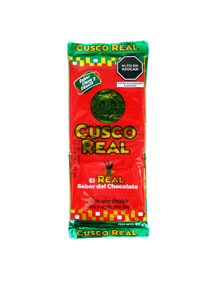CUSCO  REAL CHOCOLATE C/C TABLETA  X 80 GR