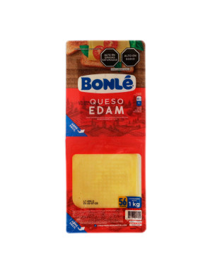 GLORIA BONLE QUESO EDAM LAMINADO X 1 KG (56 TAJADAS)