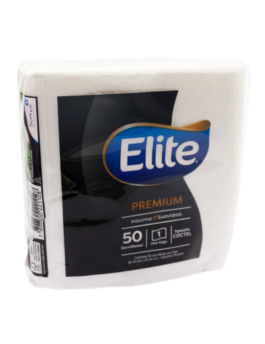 SERVILLETA ELITE COCKTAIL GOLD X 50 UN (24CM X 24CM)