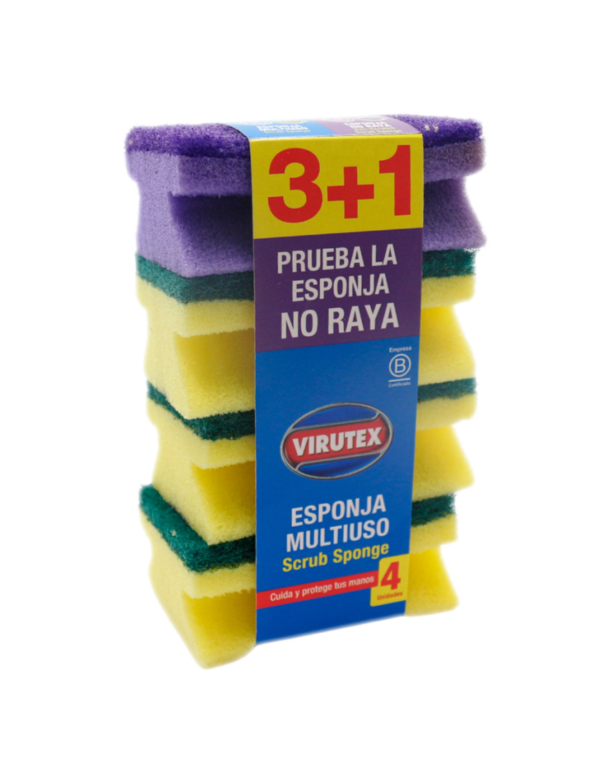 VIRUTEX ESPONJA SALVA UÑAS X 3 UN. + 1