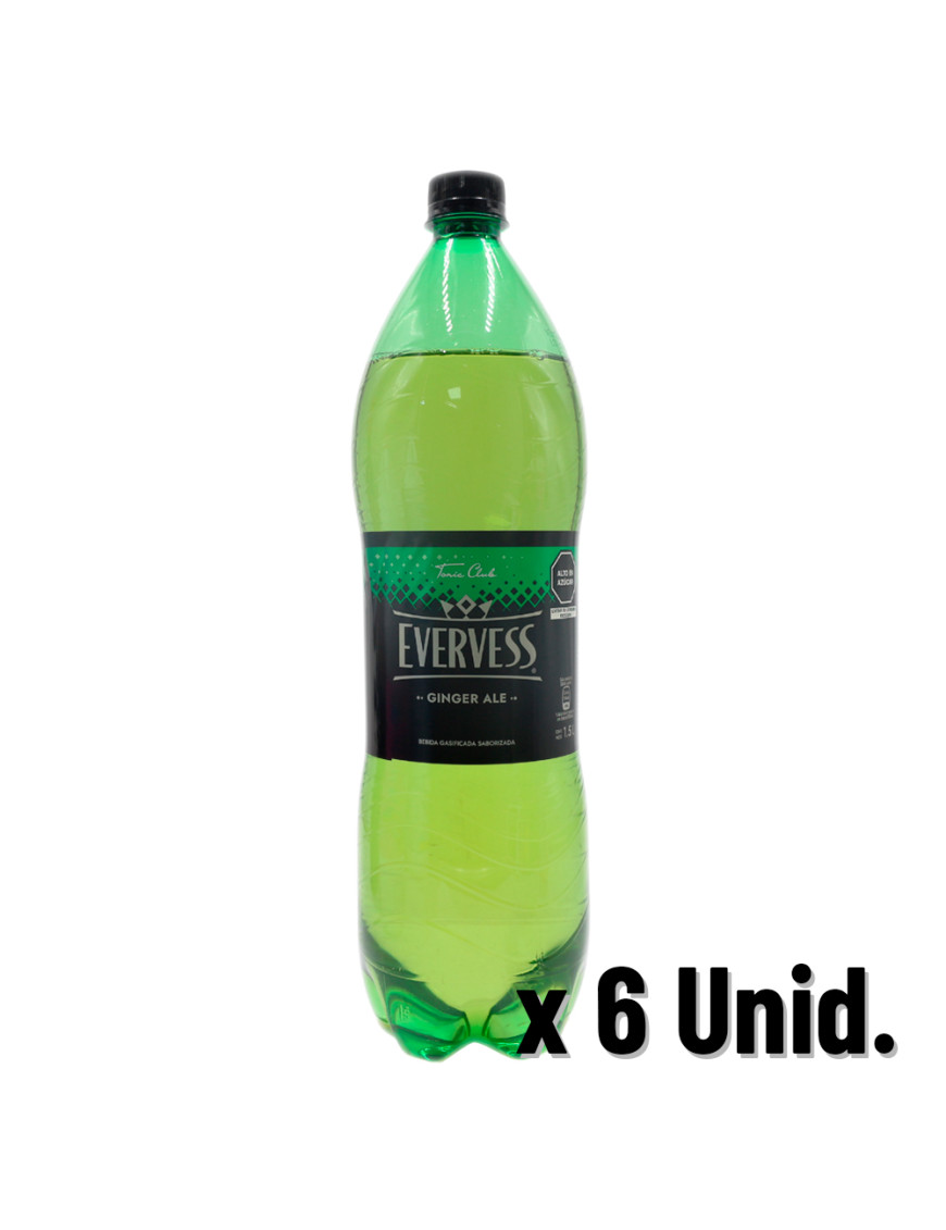 EVERVESS GINGER ALE X 1.5 LT X 6 UN