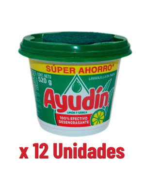 AYUDIN LAVAVAJILLA POTE X 520 GR. LIMON X 12 UN
