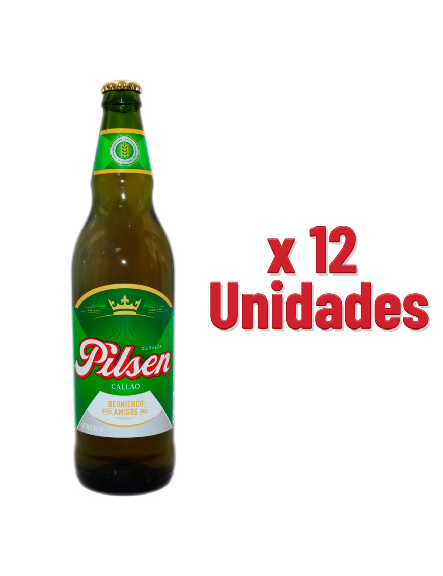 CERVEZA PILSEN BT X 630 ML. X 12 UNI.