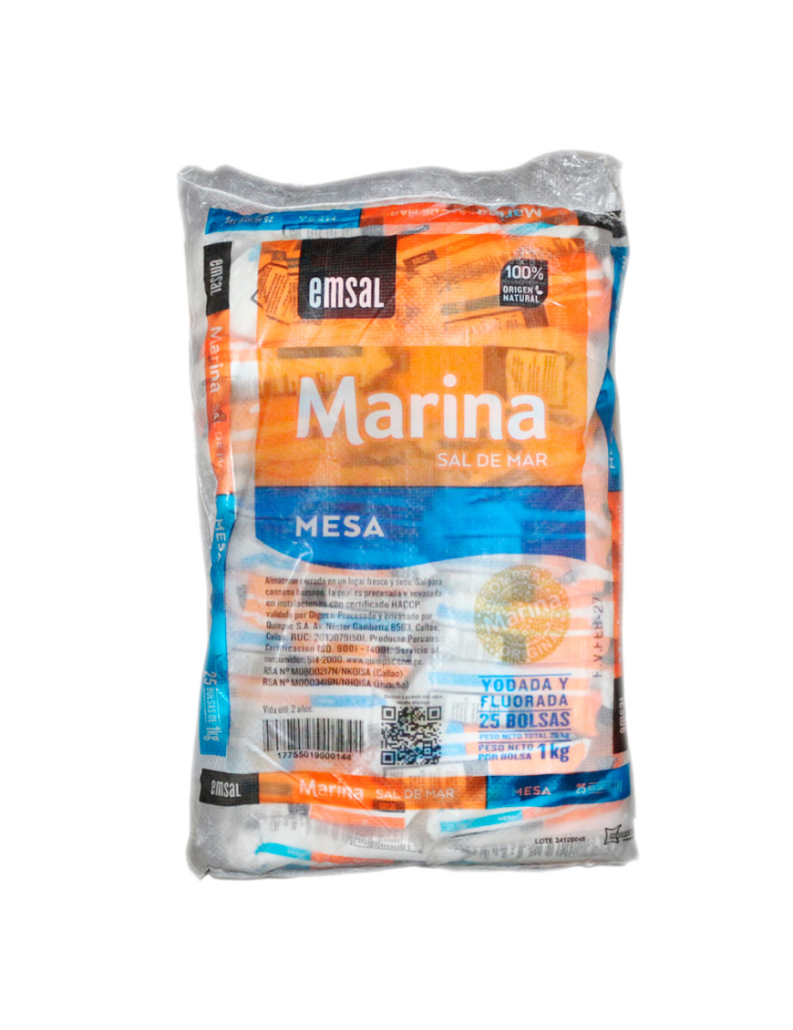 MARINA SAL DE MESA X 1 KG. X 25 UN.