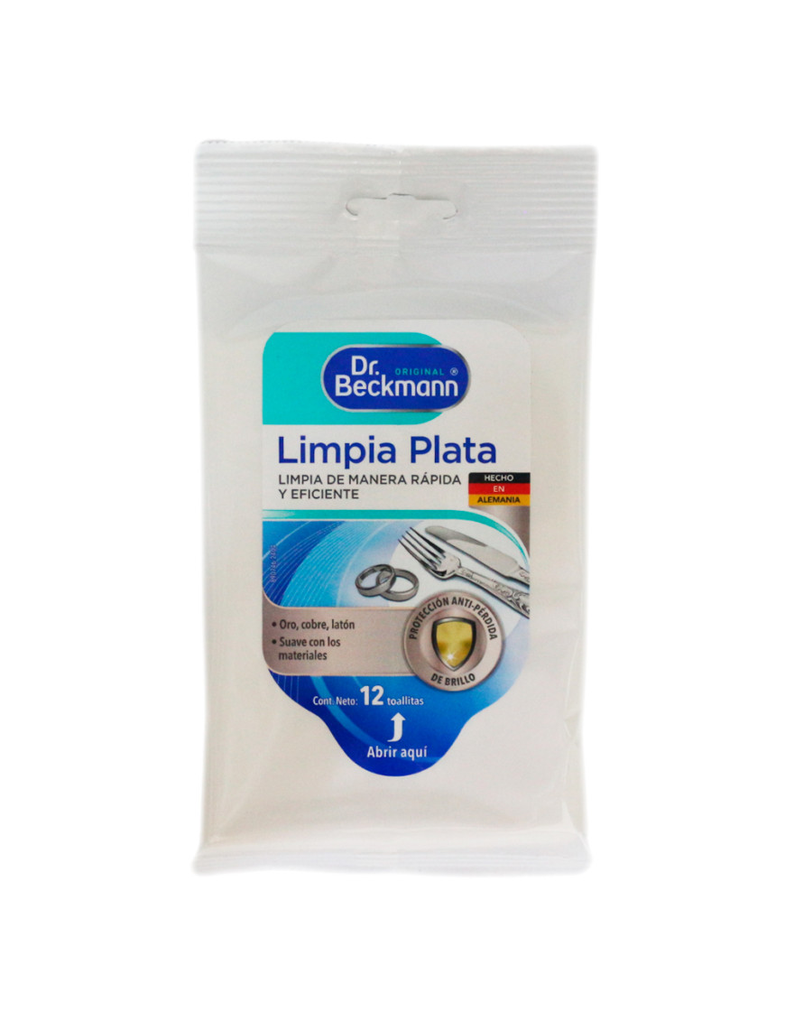 DR.BECKMANN TOALLITAS LIMPIA PLATA X 12 UN.