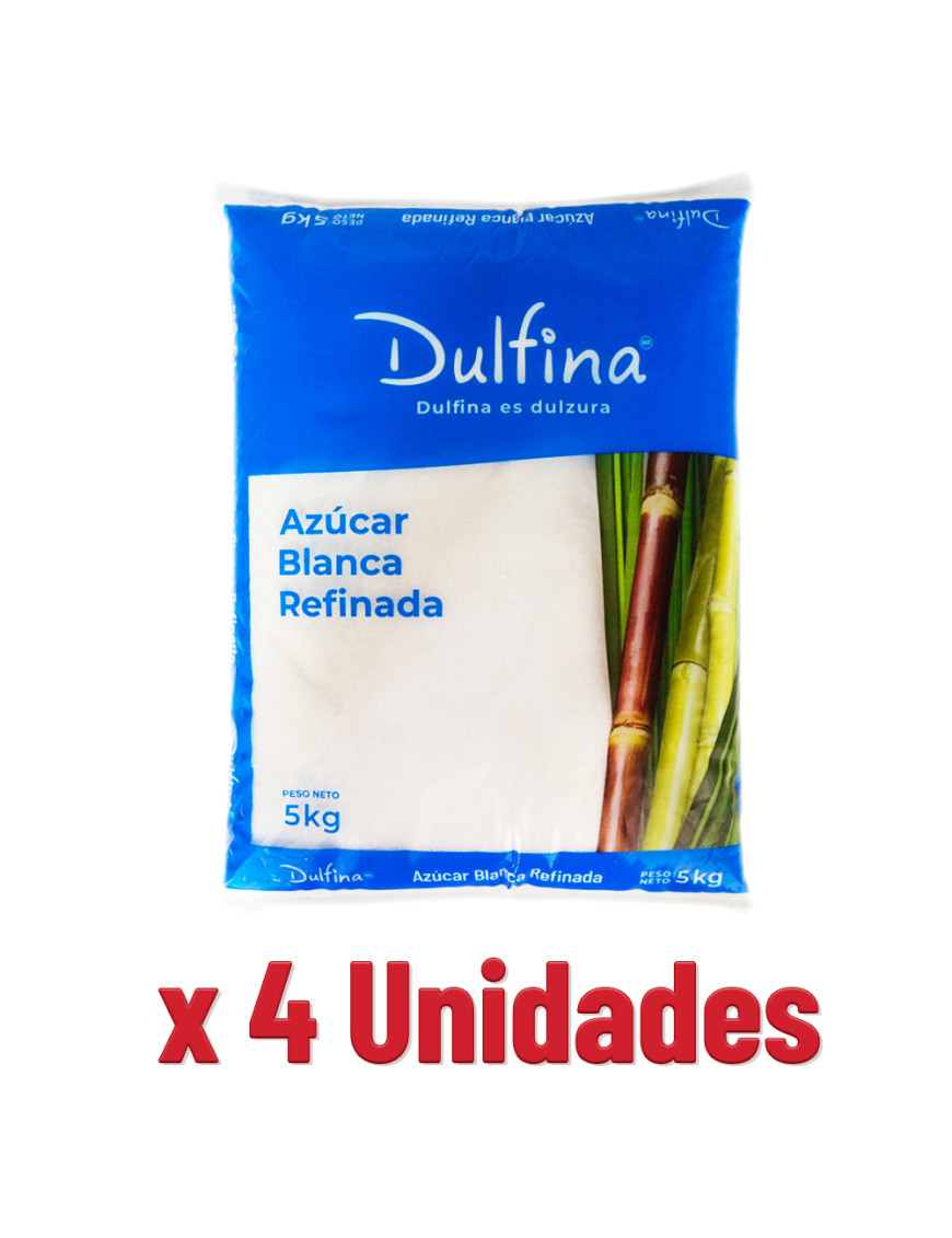 DULFINA AZUCAR BLANCA X 5 KG. X 4 UN.