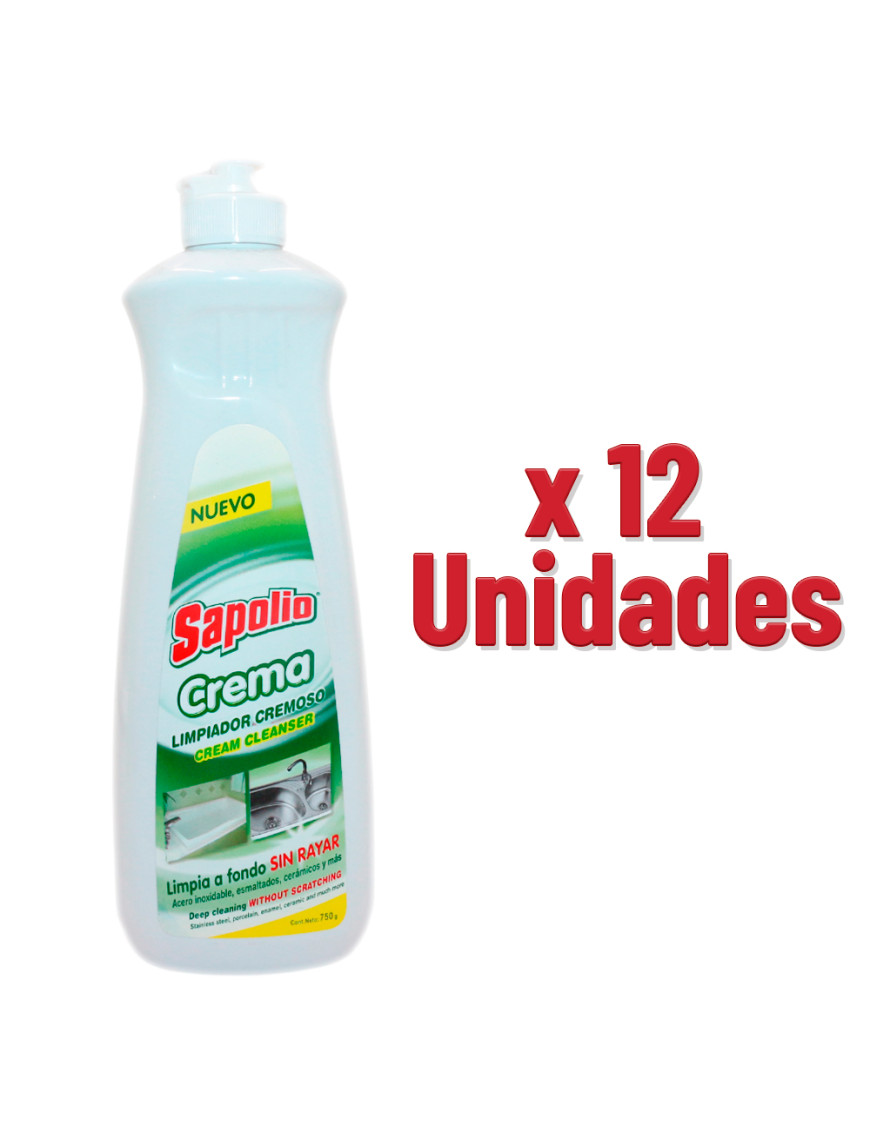 SAPOLIO CREMA LIMPIADORA FC.X 750 ML. X 12 UN.