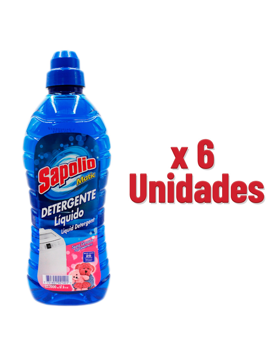 SAPOLIO DETERGENTE LIQUIDO X 2 LT. TERNURA X 6 UN.