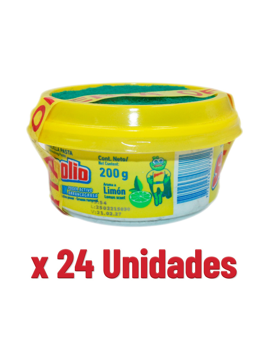 SAPOLIO LAVAVAJILLA LIMON POTE X 200 GR. X 24 UN.