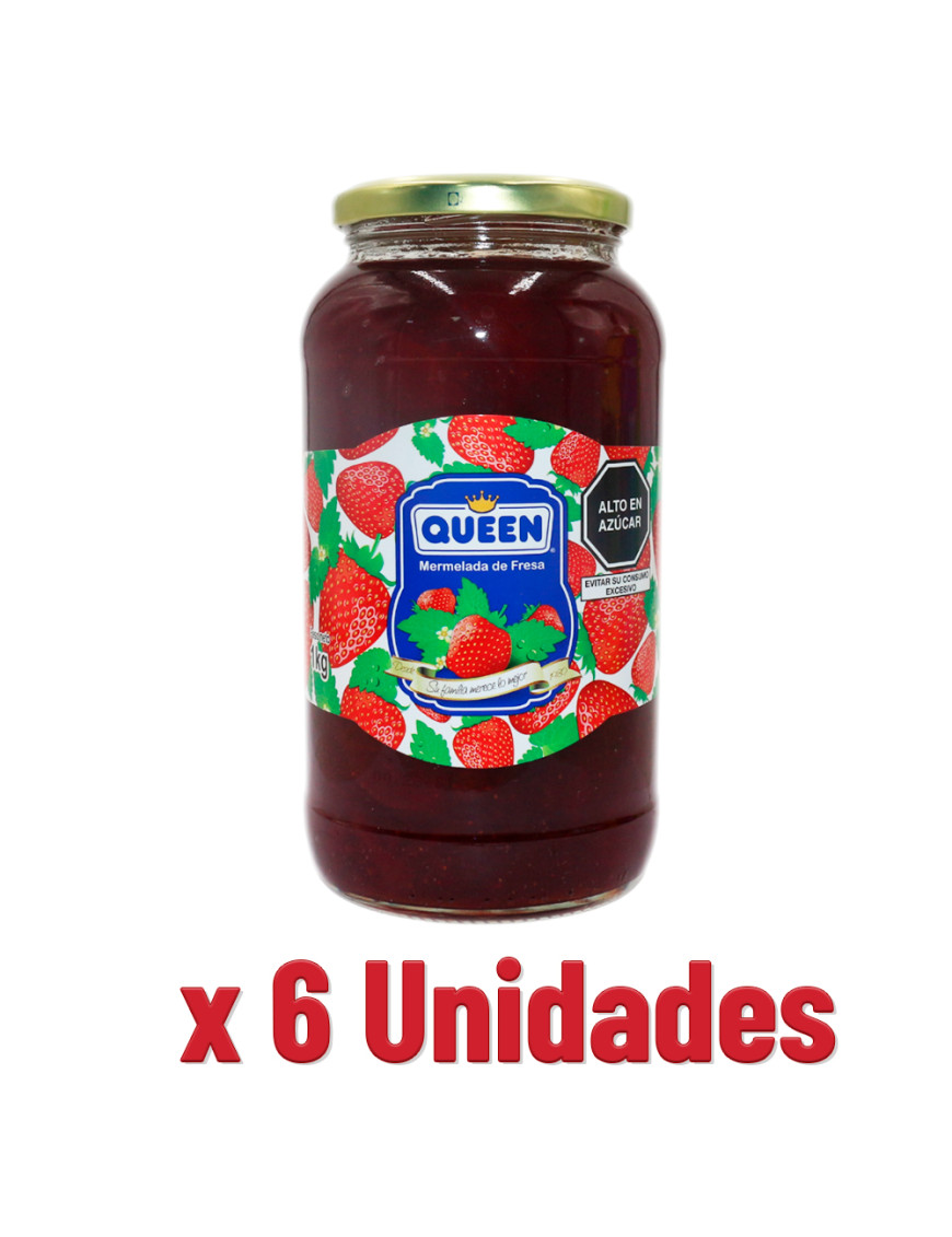 MERMELADA QUEEN BARRIL X 1 KG. FRESA X 6 UN.