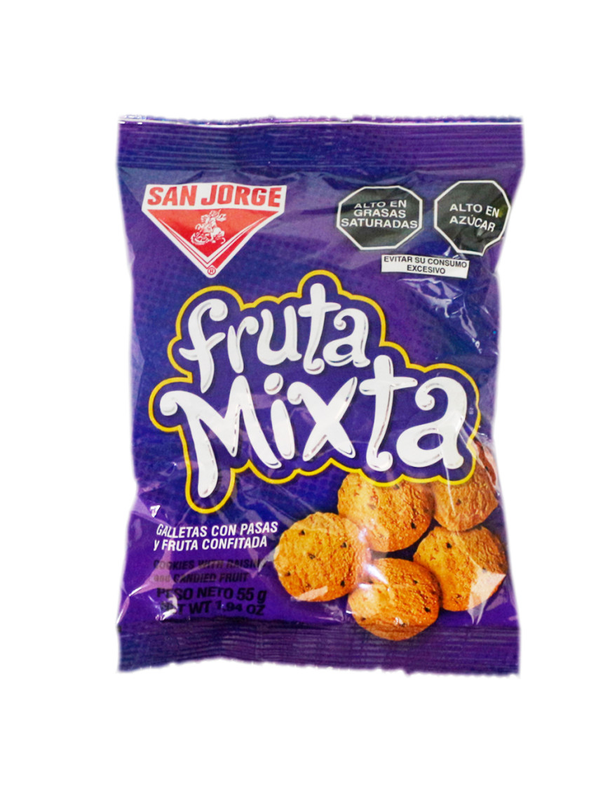 SAN JORGE GALLETAS FRUTA MIXTA X 55 GR