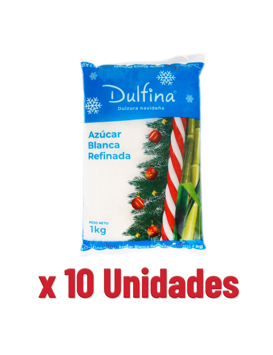DULFINA AZUCAR BLANCA X 1 KG X 10 UN