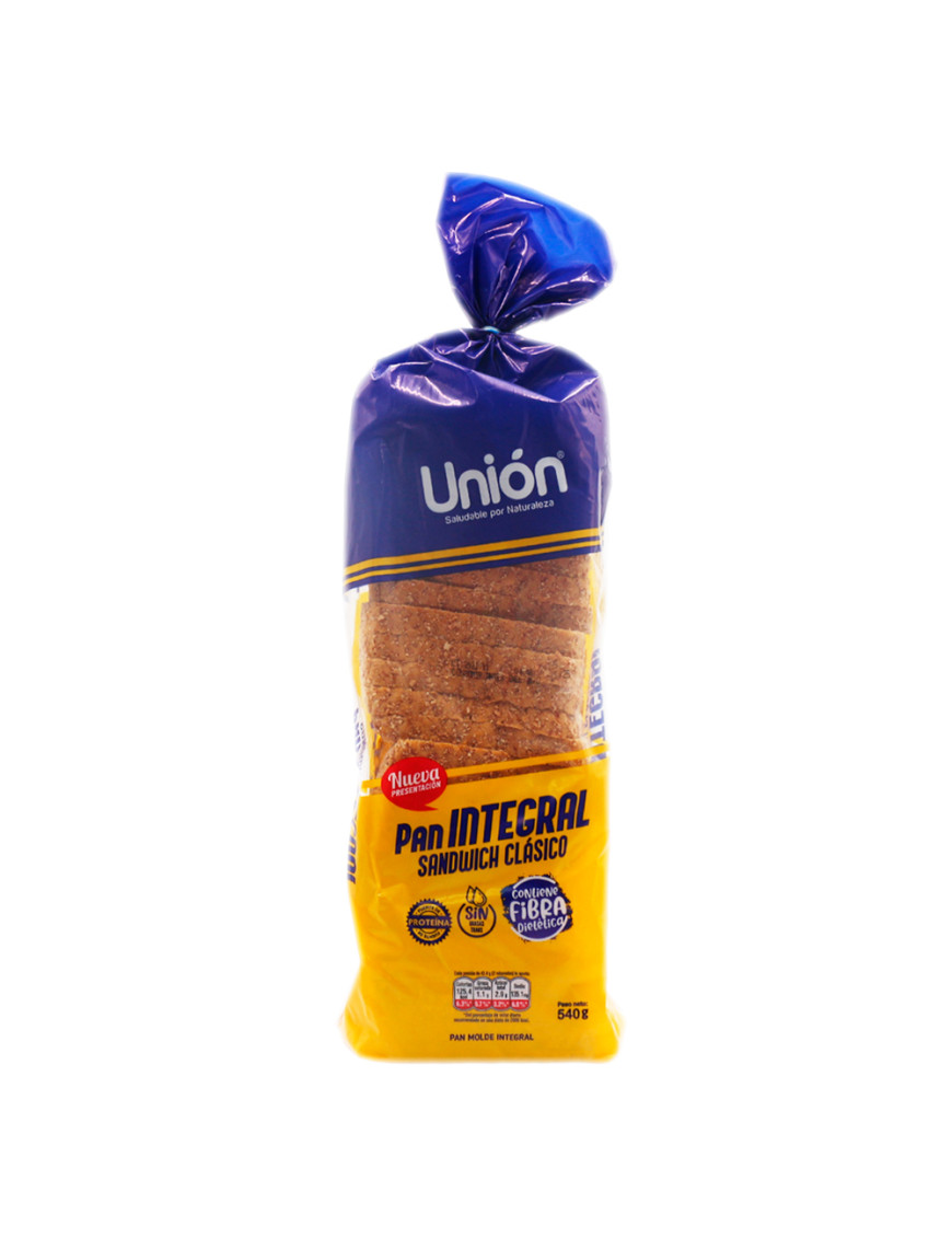 UNION PAN INTEGRAL SANDWINCH CLASICO X 540 GR.