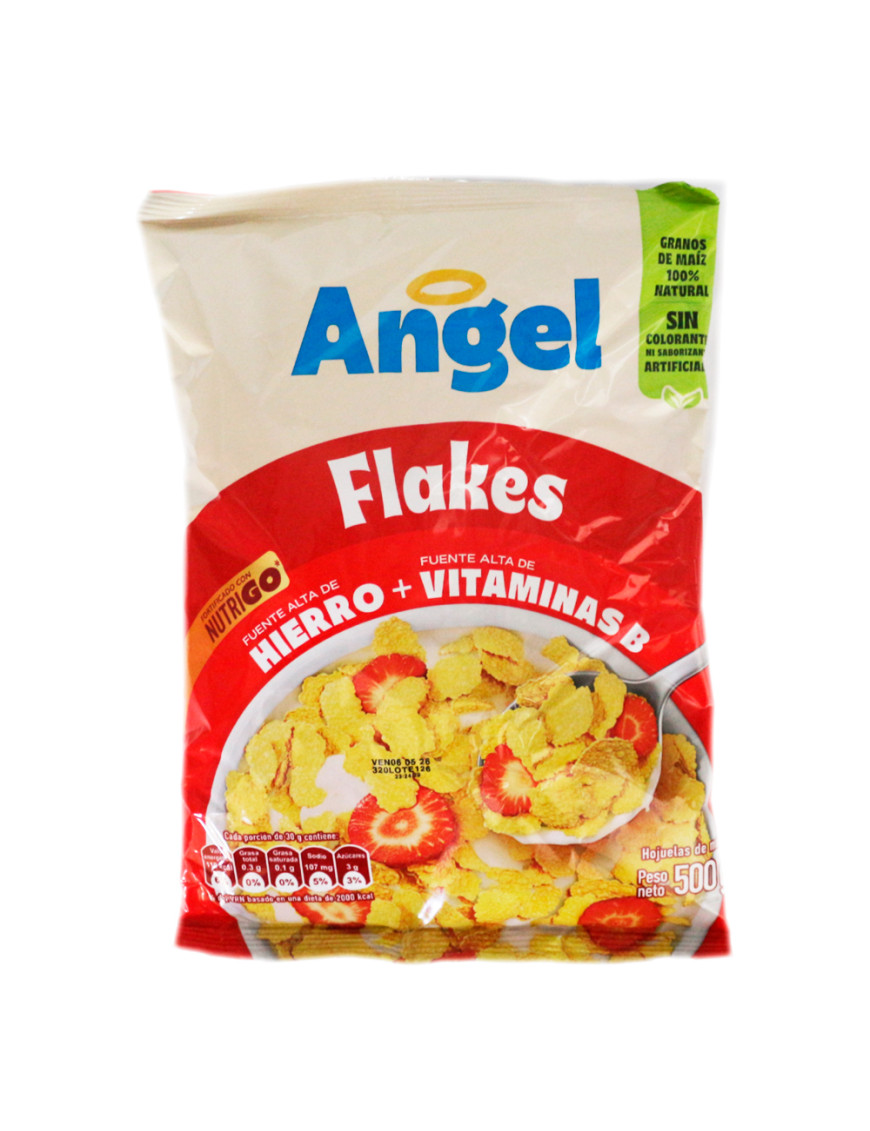 ANGEL HOJUELAS DE MAIZ BOLSA X 500 GR. FLAKES (ROJO)