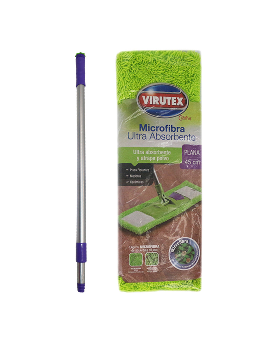 VIRUTEX PAÑO MICROFIBRA ULTRA ABSORBENTE PLANA  X 45 CM SET COMPLETO (CHENILLE)