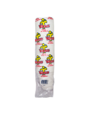 VASOS DE PLASTICO Nº. 10 OZ X 50 UN. BLANCOS