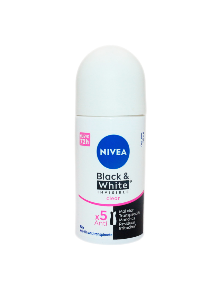 NIVEA DESODORANTE ROLL-ON WOMEN X 50 ML. BLACK & WHITE
