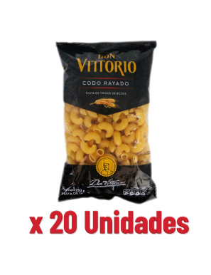 DON VITTORIO FIDEO SOPA X 250 GR. CODO RAYADO X 20 UN