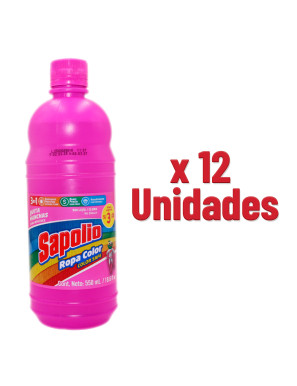 SAPOLIO QUITAMANCHAS ROPA COLOR X 550 ML X 12 UN