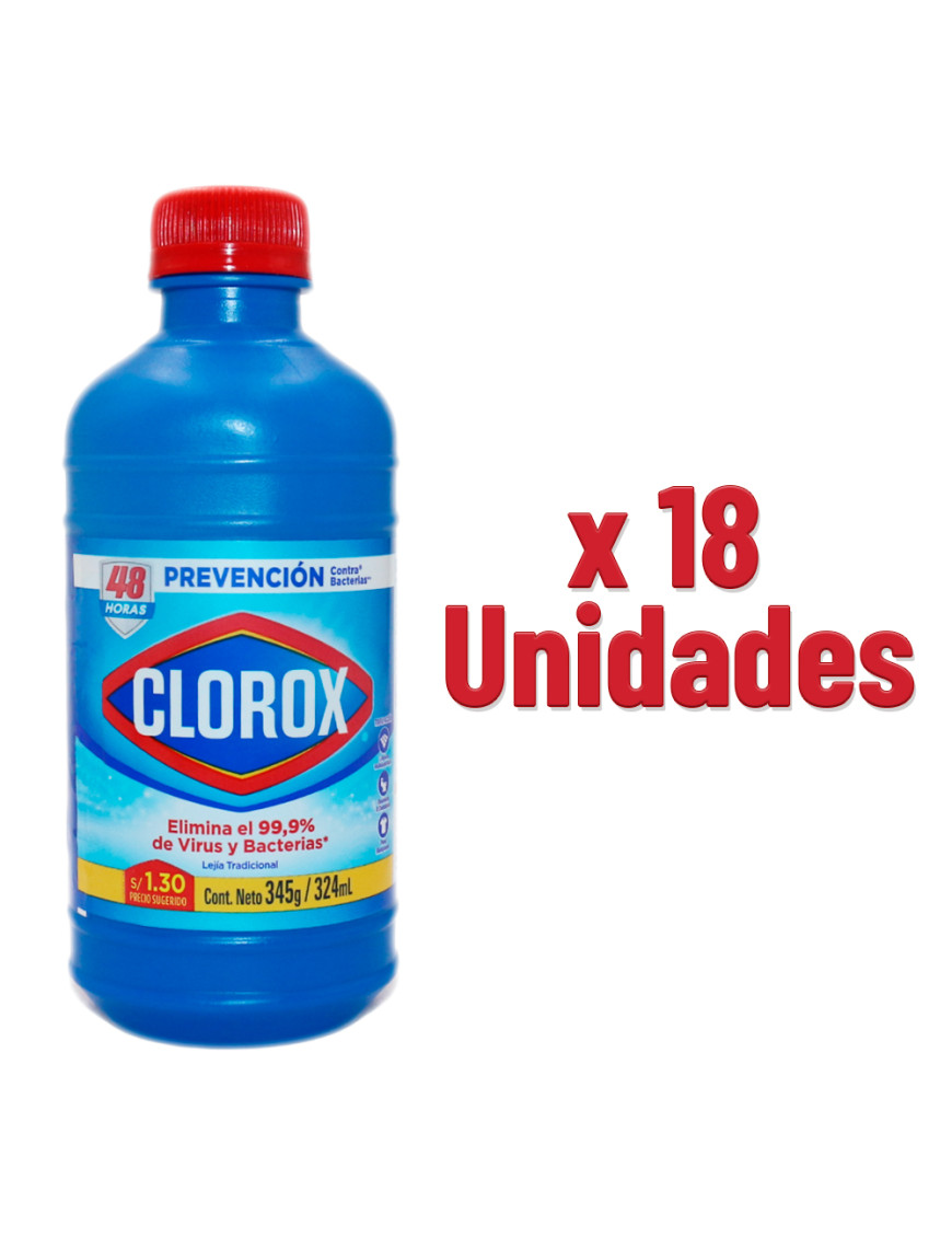 CLOROX LEJIA TRADICIONAL X 319 ML  X 18 UN.