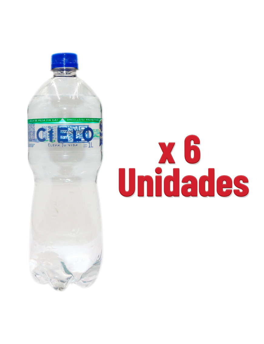 CIELO AGUA MINERAL X  1 LT. SIN GAS X 6 UN . DEPORTIVO