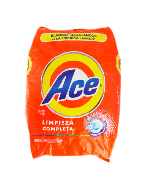 ACE DETERGENTE X 4 KG LIMPIEZA COMPLETA