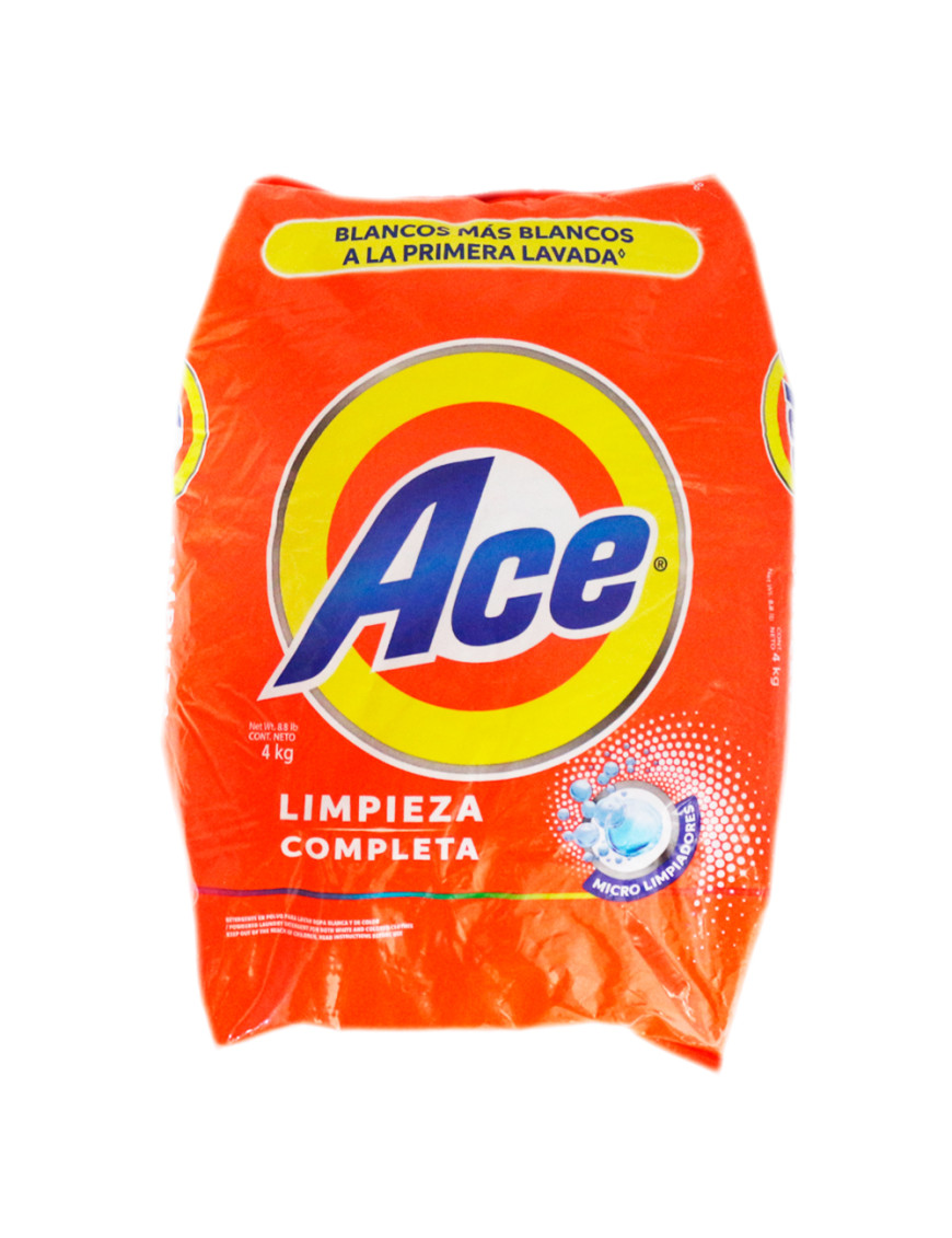 ACE DETERGENTE X 4 KG LIMPIEZA COMPLETA