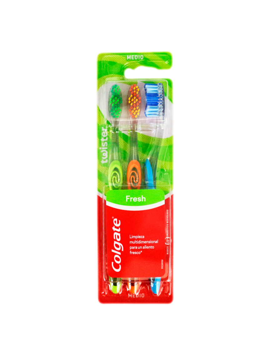 COLGATE CEPILLO DENTAL TWISTER TRIPACK FRESH