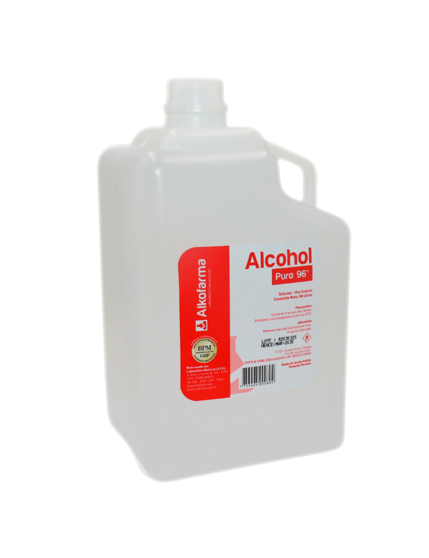 ALKOFARMA ALCOHOL PURO 96° X 4 LT.