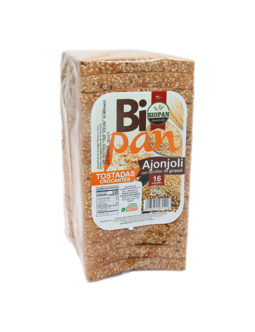 BIOPAN TOSTADAS CROCANTES X 16 UN.