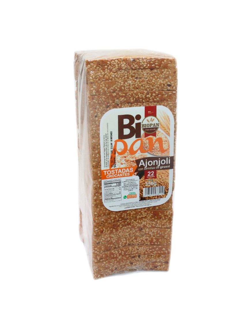 BIOPAN TOSTADAS CROCANTES X 22 UN.