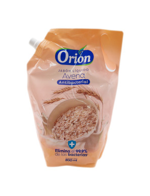 ORION JABON LIQUIDO ANTIBACTERIAL DOY PACK X 800 ML AVENA
