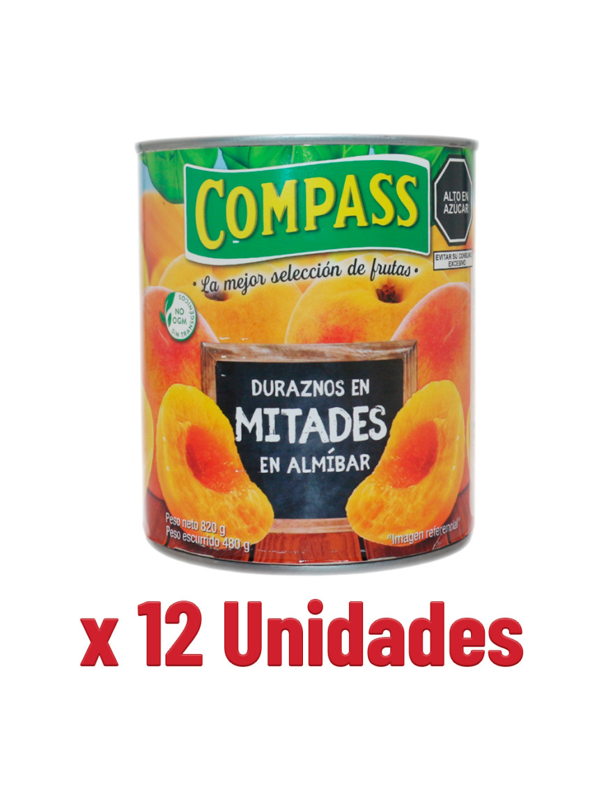 COMPASS DURAZNOS LATA X 820 GR. X 12 UN.