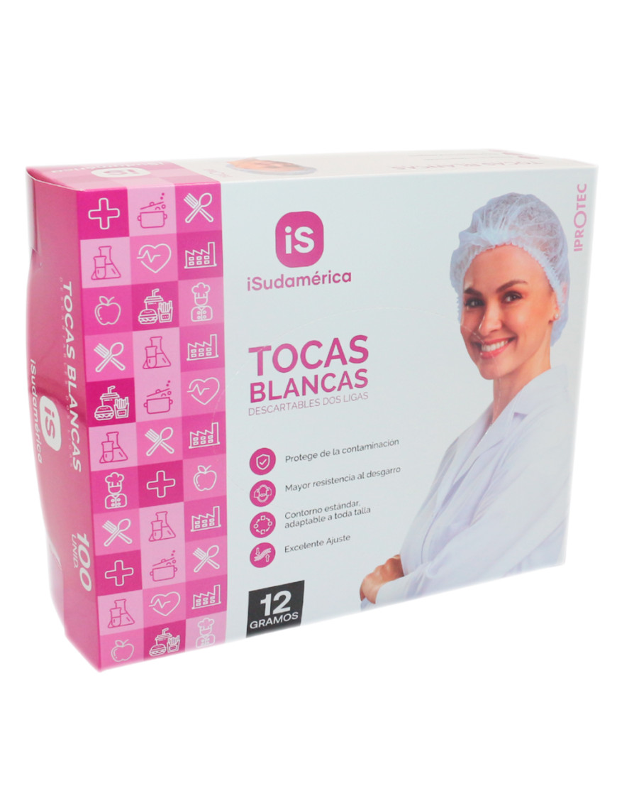 GORRO - TOCA  BLANCA (12 GR) X 100 UN