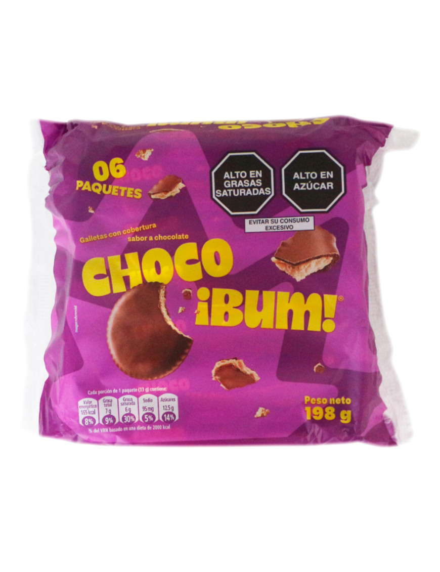 CHOCOBUM GALLETAS X 201 GR. SIX PACK